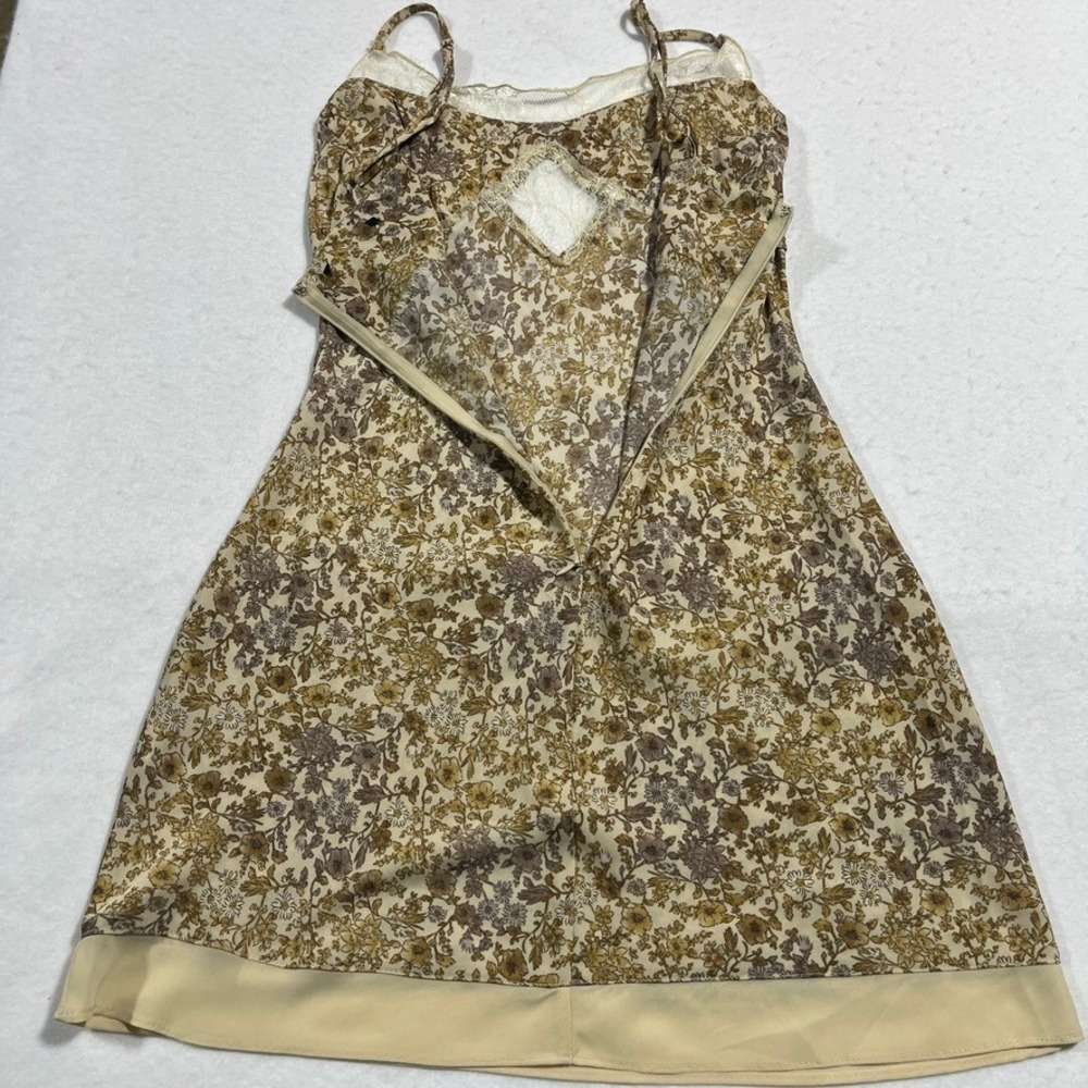 Forever 21 Y2K Floral Lace Slip Dress XS Boho Fairy Grunge Coquette Mini - Picture 4 of 5